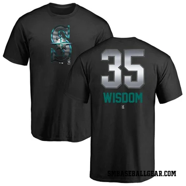 Black Men's Patrick Wisdom Seattle Mariners Midnight Mascot T-Shirt -