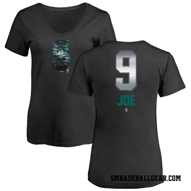 Black Women's Connor Joe Seattle Mariners Midnight Mascot V-Neck T-Shirt -