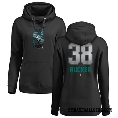 Black Women's Michael Rucker Seattle Mariners Branded Midnight Mascot Pullover Hoodie -