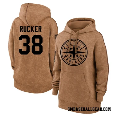 Brown Women's Michael Rucker Seattle Mariners 2023 Salute to Service Pullover Hoodie