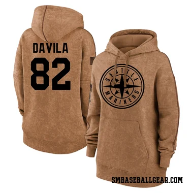 Brown Women's Nick Davila Seattle Mariners 2023 Salute to Service Pullover Hoodie