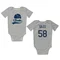 Gray Seattle Mariners Ken Giles   Newborn & Infant Bodysuit