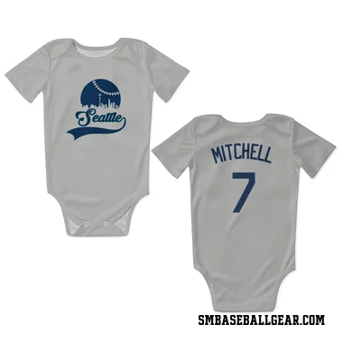 Gray Seattle Mariners Kevin Mitchell   Newborn & Infant Bodysuit