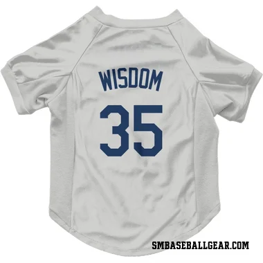 Gray Seattle Mariners Patrick Wisdom   Dog & Cat Pet Jersey