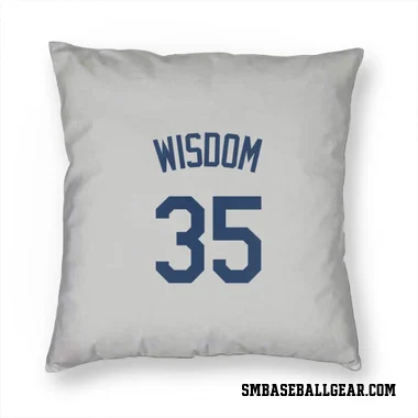 Gray Seattle Mariners Patrick Wisdom   Pillow Cover (18 X 18)