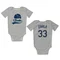 Gray Seattle Mariners Seby Zavala   Newborn & Infant Bodysuit