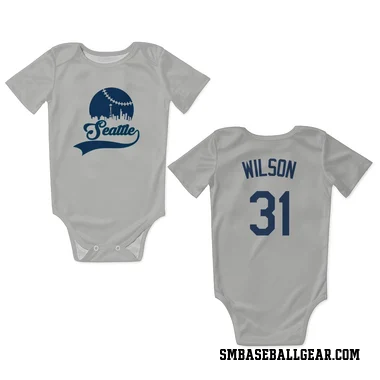 Gray Seattle Mariners Weston Wilson   Newborn & Infant Bodysuit