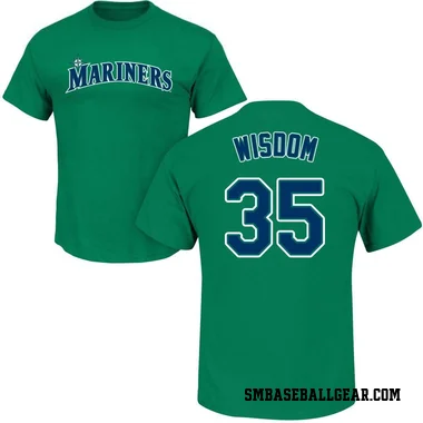 Green Men's Patrick Wisdom Seattle Mariners Roster T-Shirt -