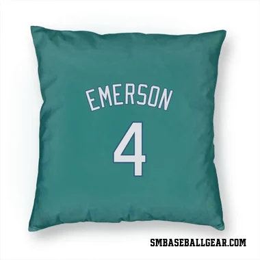 Green Seattle Mariners Colt Emerson   Pillow Cover (18 X 18)