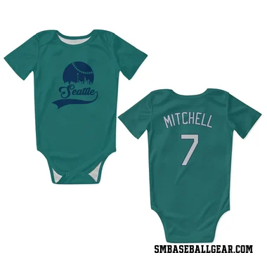 Green Seattle Mariners Kevin Mitchell   Newborn & Infant Bodysuit
