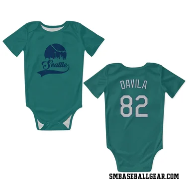 Green Seattle Mariners Nick Davila   Newborn & Infant Bodysuit