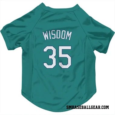 Green Seattle Mariners Patrick Wisdom   Dog & Cat Pet Jersey