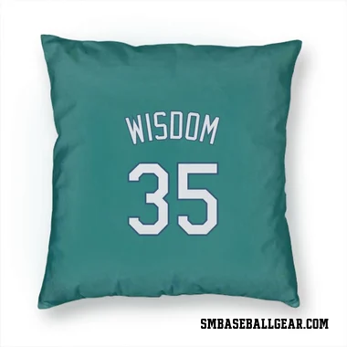 Green Seattle Mariners Patrick Wisdom   Pillow Cover (18 X 18)