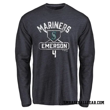 Navy Men's Colt Emerson Seattle Mariners Base Runner Long Sleeve T-Shirt -