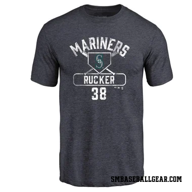 Navy Men's Michael Rucker Seattle Mariners Base Runner T-Shirt -