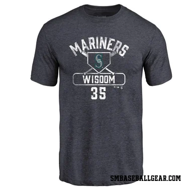 Navy Men's Patrick Wisdom Seattle Mariners Base Runner T-Shirt -