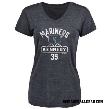 Navy Women's Buddy Kennedy Seattle Mariners Base Runner T-Shirt -