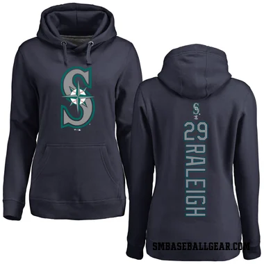 Navy Women's Cal Raleigh Seattle Mariners Backer Pullover Hoodie