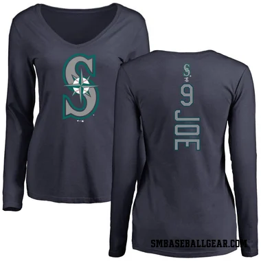 Navy Women's Connor Joe Seattle Mariners Backer Slim Fit Long Sleeve T-Shirt -