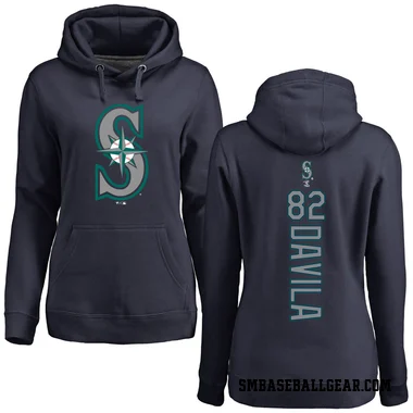 Navy Women's Nick Davila Seattle Mariners Backer Pullover Hoodie