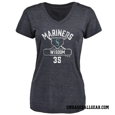 Navy Women's Patrick Wisdom Seattle Mariners Base Runner T-Shirt -