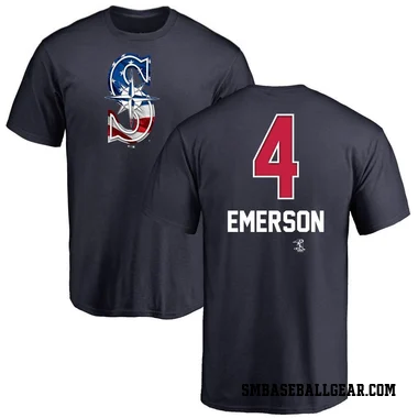 Navy Youth Colt Emerson Seattle Mariners Name and Number Banner Wave T-Shirt -