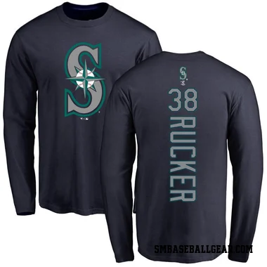 Navy Youth Michael Rucker Seattle Mariners Backer Long Sleeve T-Shirt -