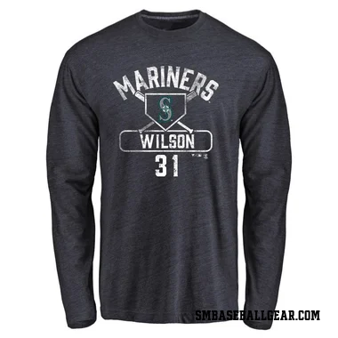 Navy Youth Weston Wilson Seattle Mariners Base Runner Long Sleeve T-Shirt -