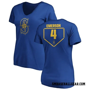 Royal Women's Colt Emerson Seattle Mariners RBI Slim Fit V-Neck T-Shirt -