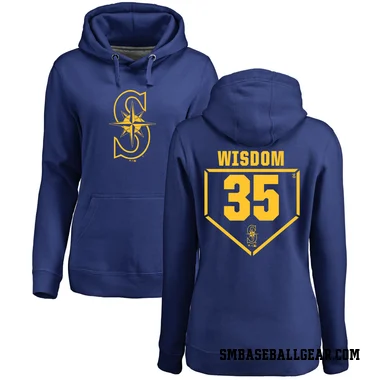 Royal Women's Patrick Wisdom Seattle Mariners Branded RBI Pullover Hoodie -