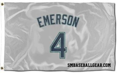 White Seattle Mariners Colt Emerson   Flag (3 X 5)