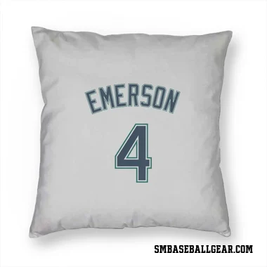 White Seattle Mariners Colt Emerson   Pillow Cover (18 X 18)
