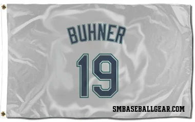 White Seattle Mariners Jay Buhner   Flag (3 X 5)