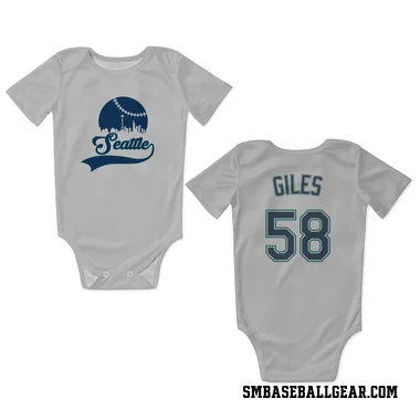 White Seattle Mariners Ken Giles   Newborn & Infant Bodysuit
