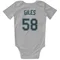 White Seattle Mariners Ken Giles   Newborn & Infant Bodysuit