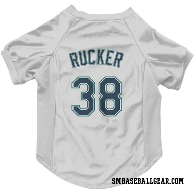 White Seattle Mariners Michael Rucker   Dog & Cat Pet Jersey