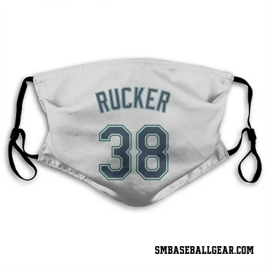 White Seattle Mariners Michael Rucker   Face Mask