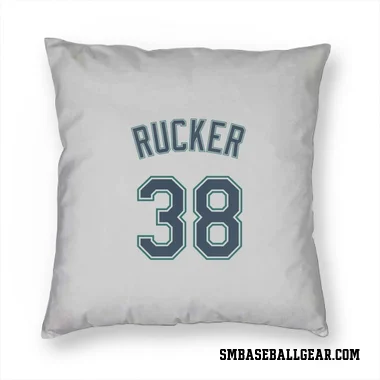 White Seattle Mariners Michael Rucker   Pillow Cover (18 X 18)