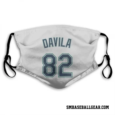 White Seattle Mariners Nick Davila   Face Mask