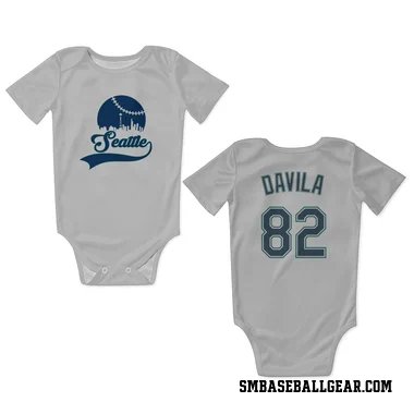 White Seattle Mariners Nick Davila   Newborn & Infant Bodysuit
