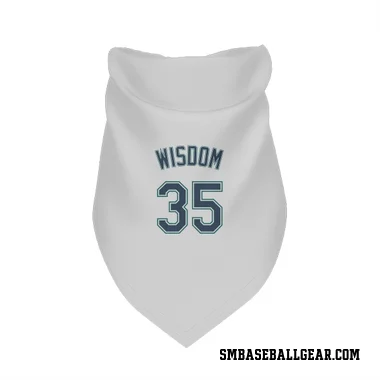 White Seattle Mariners Patrick Wisdom   Dog & Cat Pet Bandana