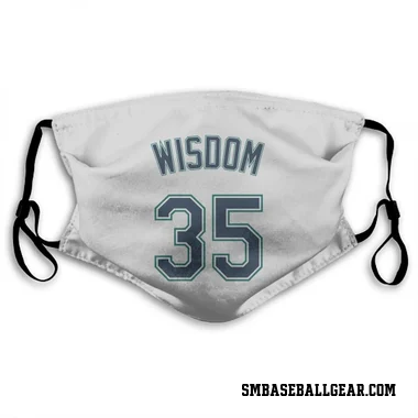 White Seattle Mariners Patrick Wisdom   Face Mask