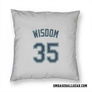 White Seattle Mariners Patrick Wisdom   Pillow Cover (18 X 18)