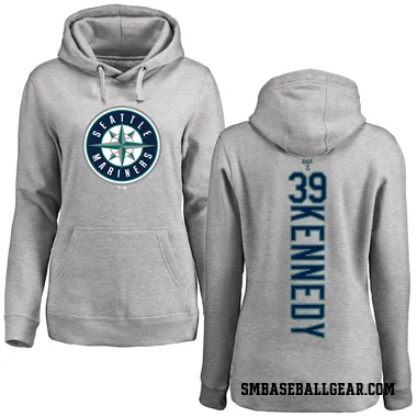 Women's Buddy Kennedy Seattle Mariners Ash Backer Pullover Hoodie