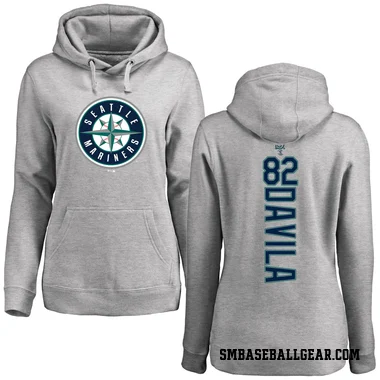 Women's Nick Davila Seattle Mariners Ash Backer Pullover Hoodie